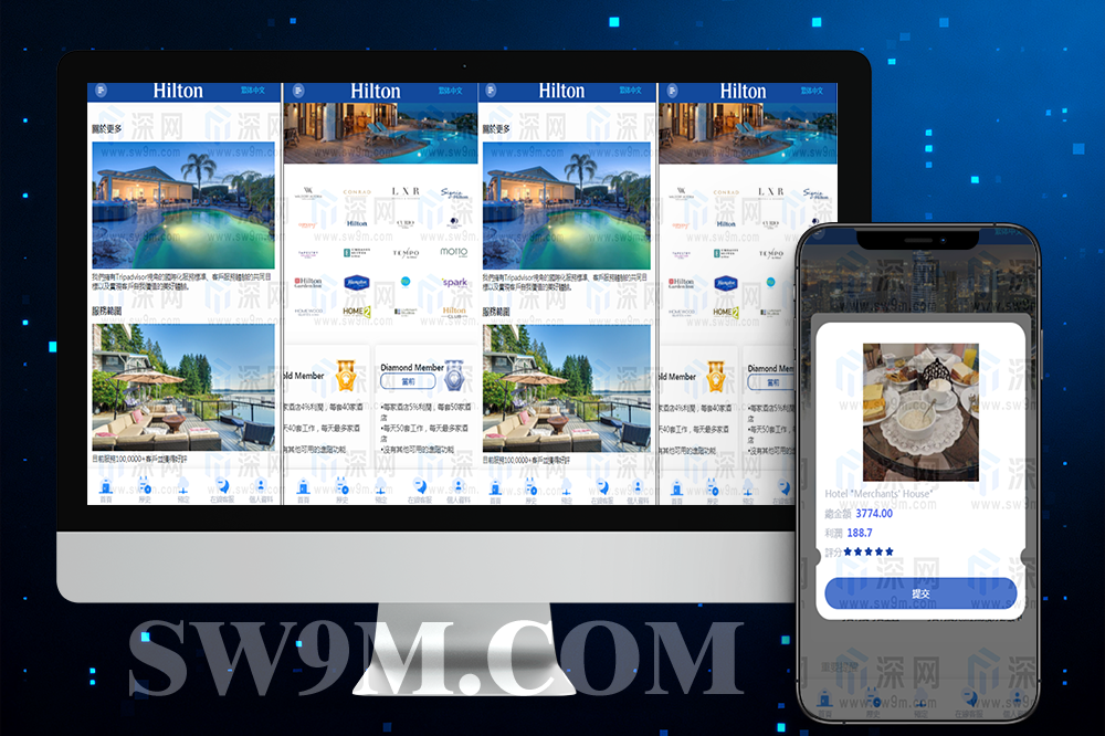 私定版海外多语言酒店刷单源码/酒店排单系统